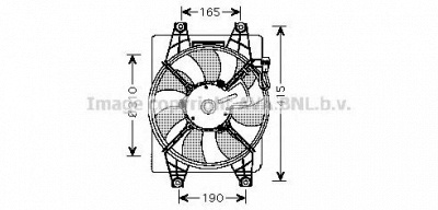 AVA QUALITY COOLING hy7523 -  Вентилятор, охлаждение двигателя